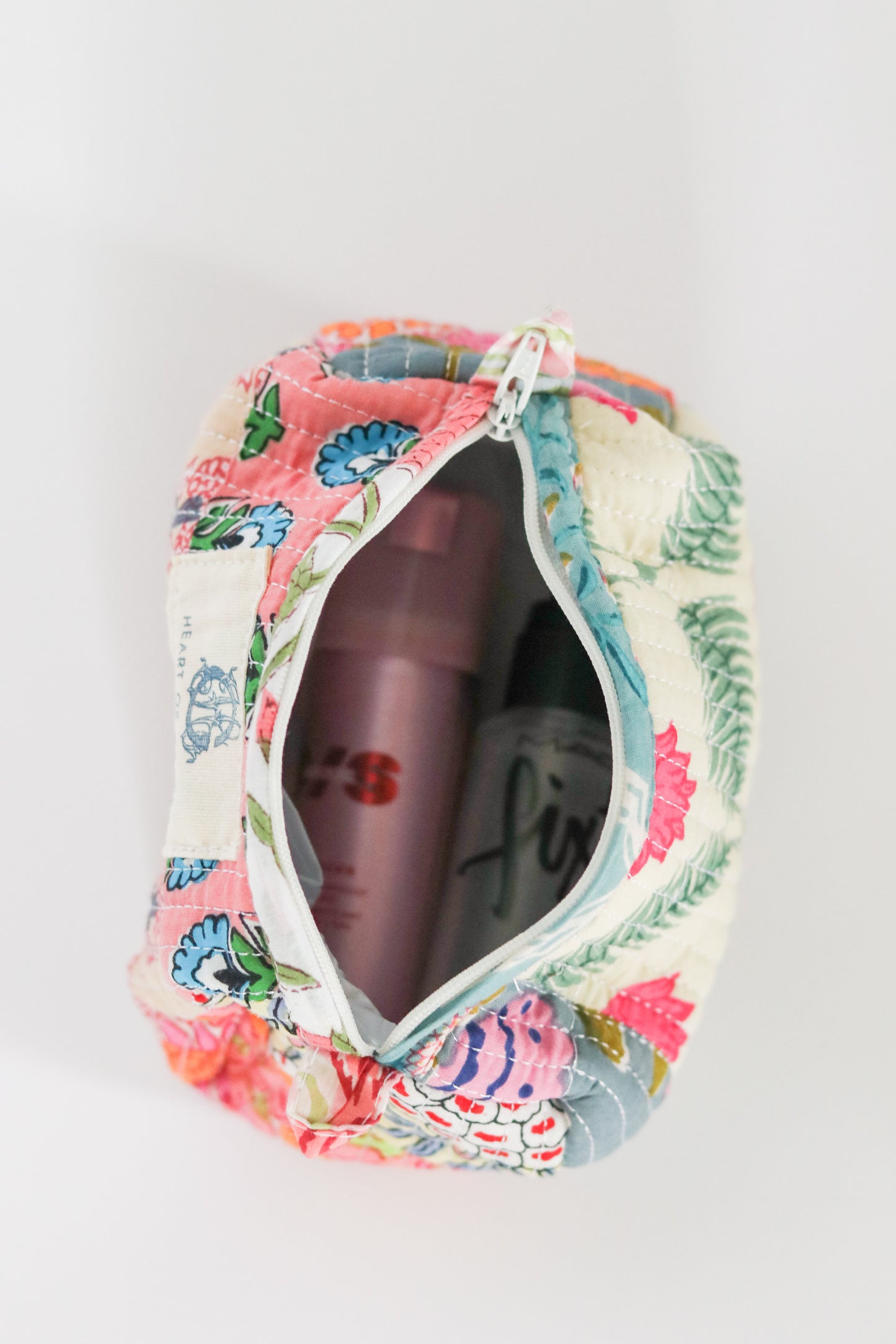 Wildflower Patchwork | Quilted Cosmetic Bags-set of 3
