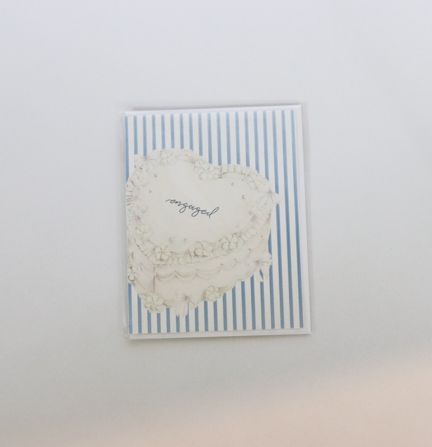 Engaged cake engagement card