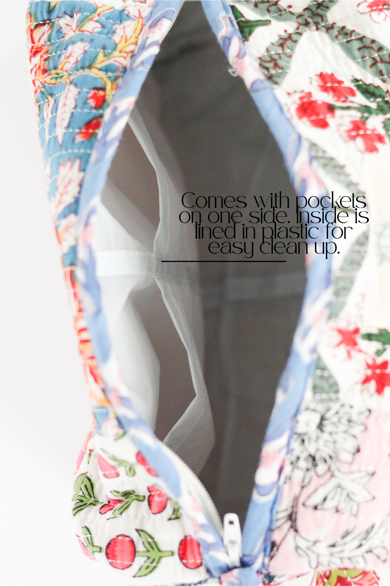 Wildflower Patchwork | Quilted Cosmetic Bags-set of 3