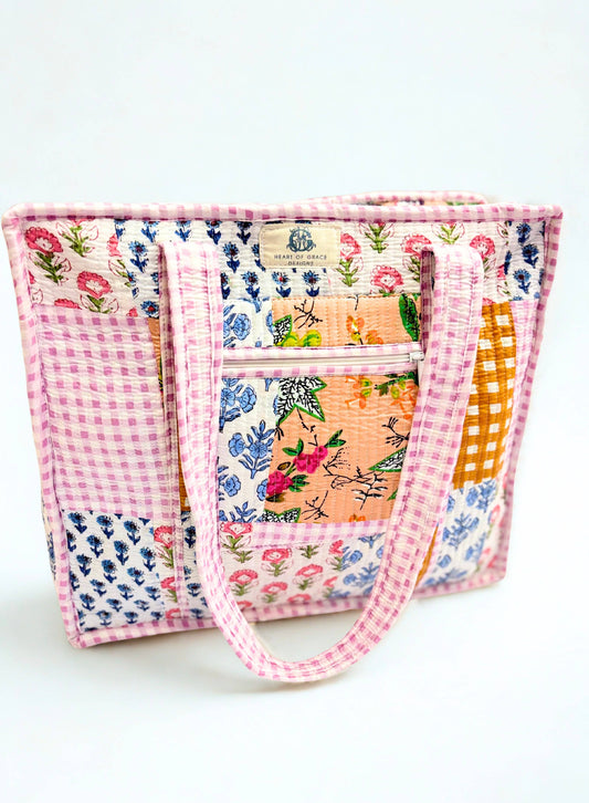 Lila Chapelle | Quilted Zipper Tote