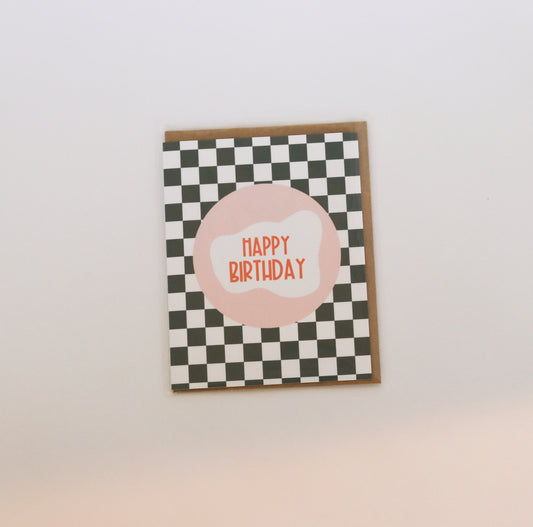 Checkered Happy Birthday