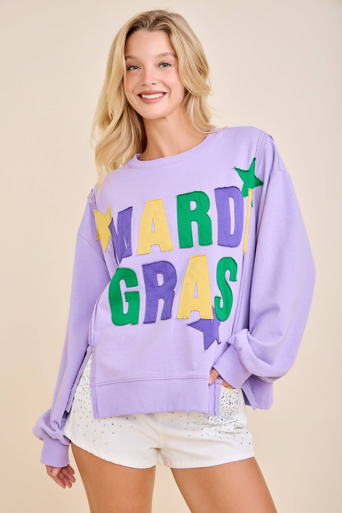 Mardi Gras Star Pullover