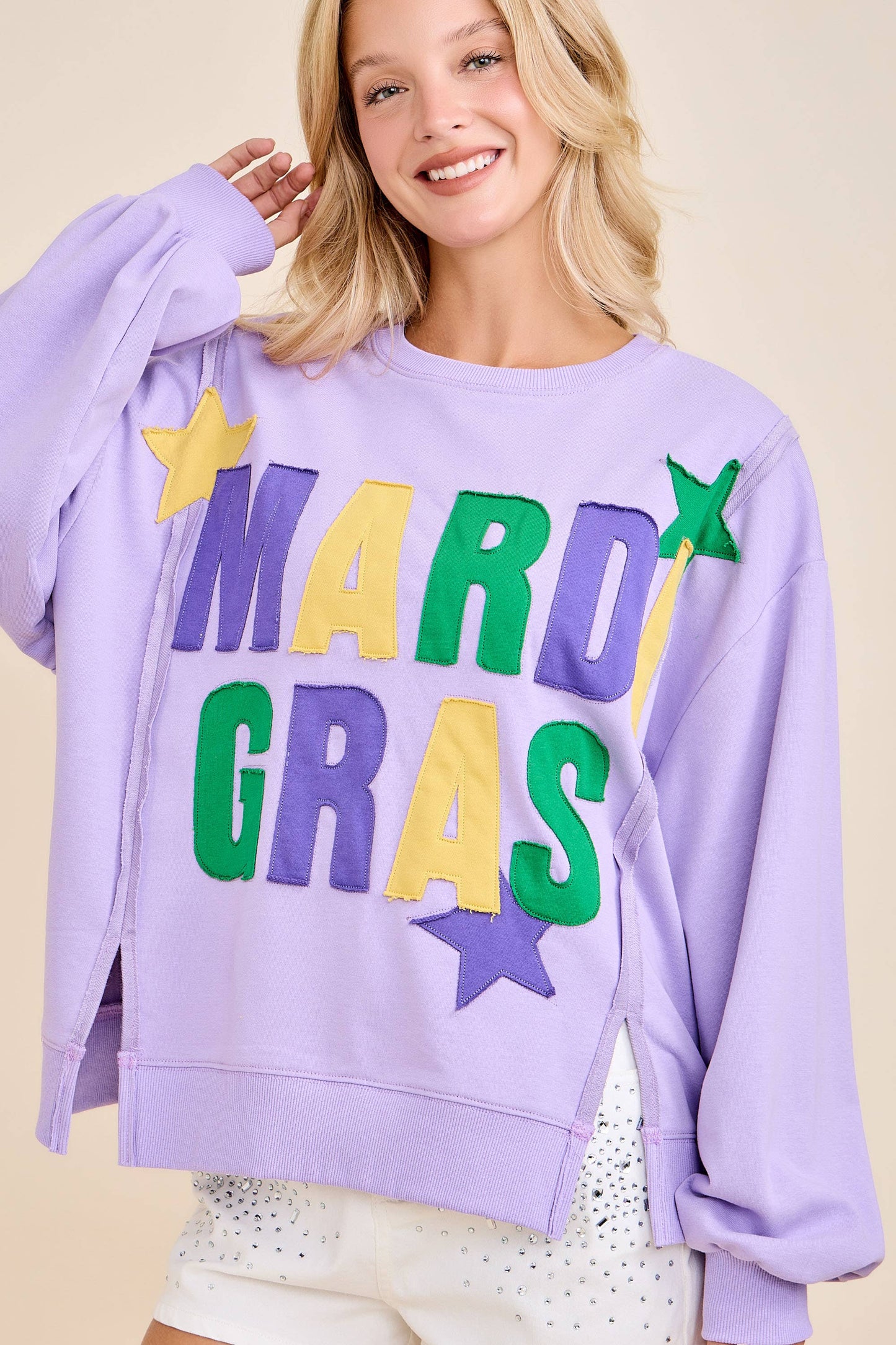 Mardi Gras Star Pullover