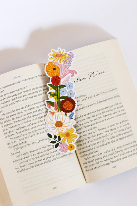 Wildflowers Die Cut Bookmark