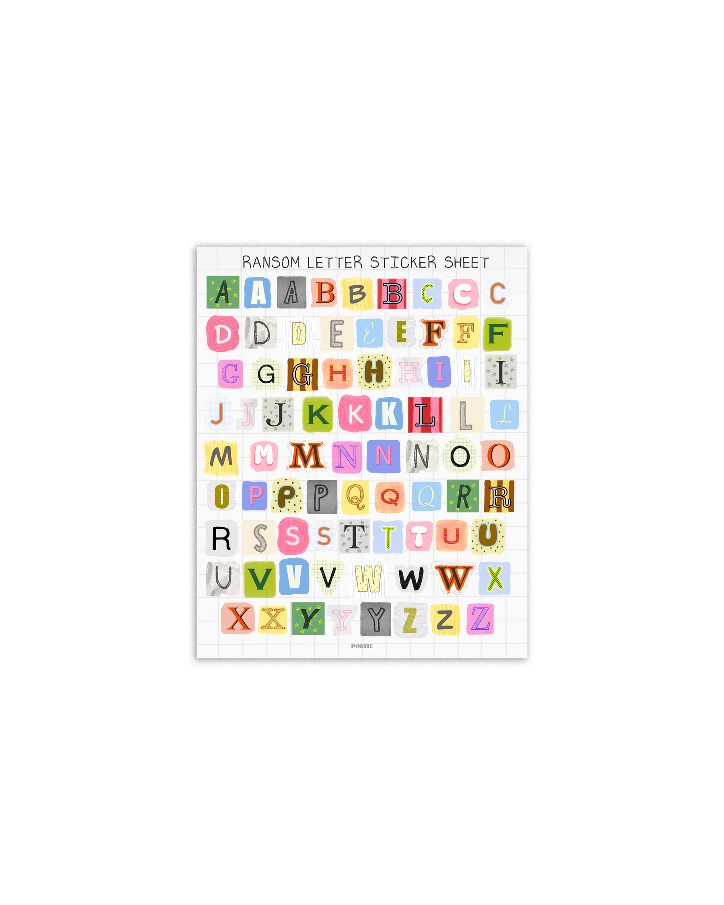 Ransom Letters Sticker Sheet