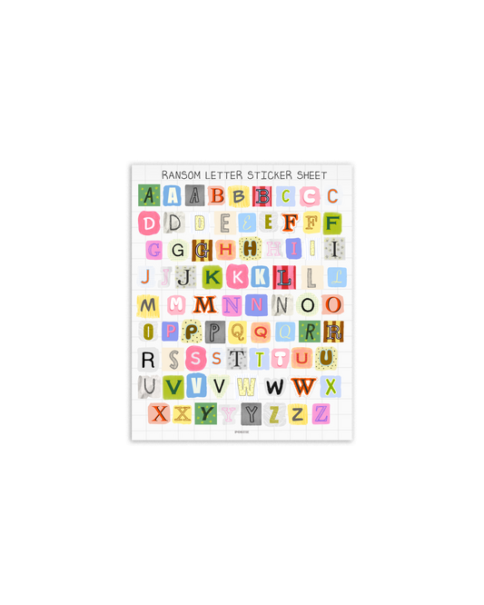 Ransom Letters Sticker Sheet