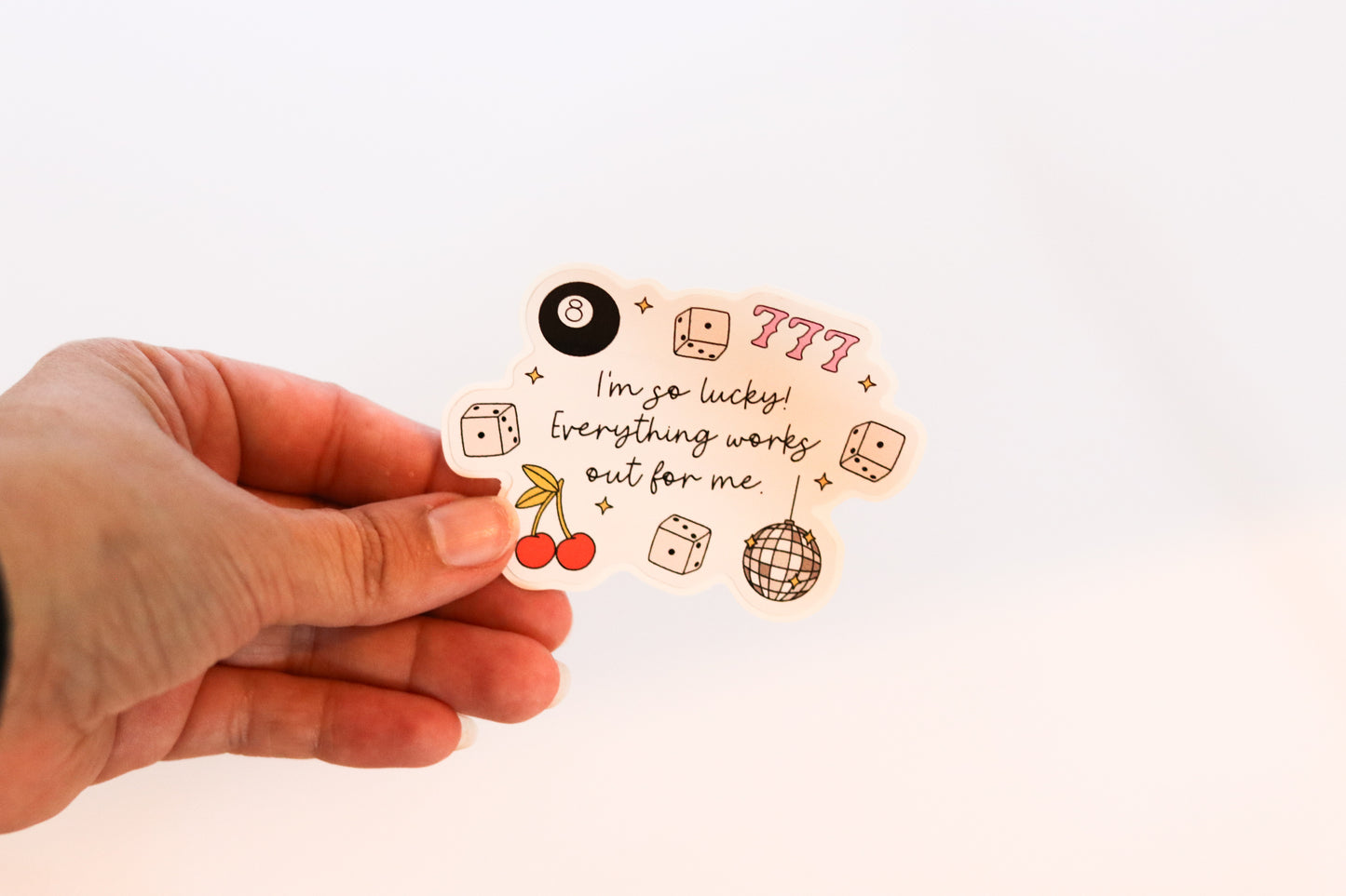 "I'm So Lucky" Sticker