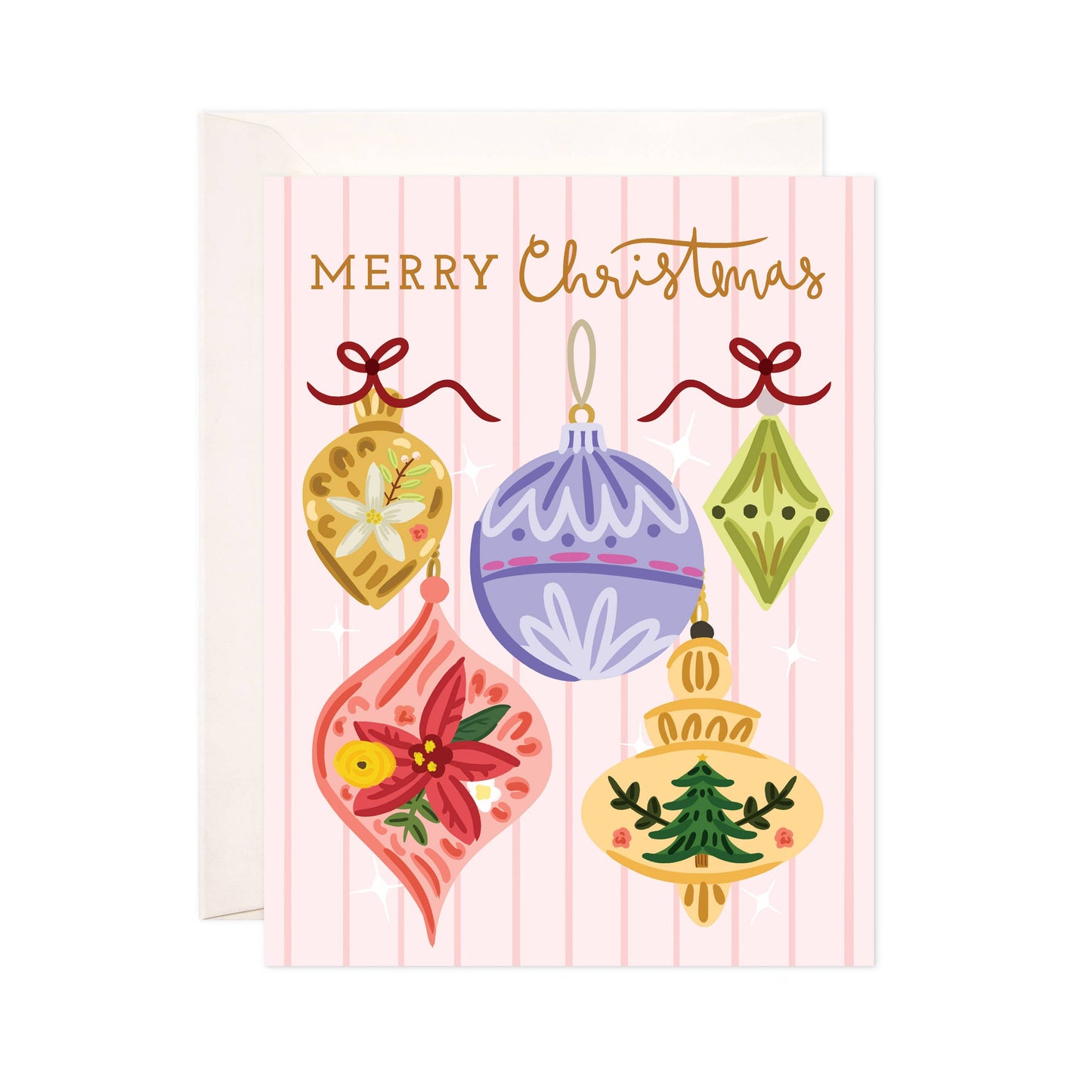 Christmas Ornaments Greeting Card - Cute Christmas Card