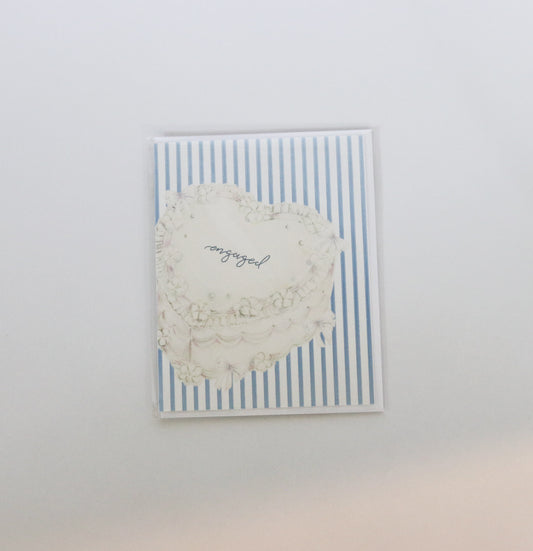 Engaged cake engagement card