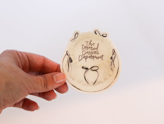 The tortured desserts department sticker 