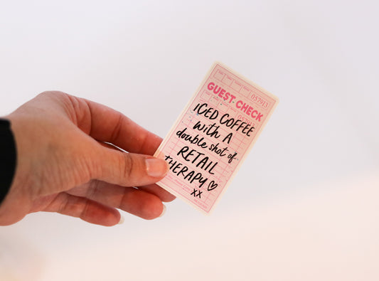 Iced Coffee Retail Therapy Sticker