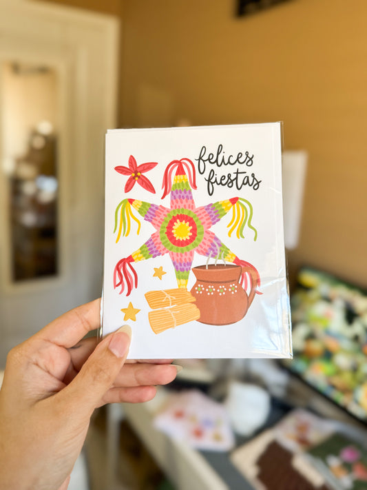 Felices Fiestas Greeting Card - Spanish Christmas Card