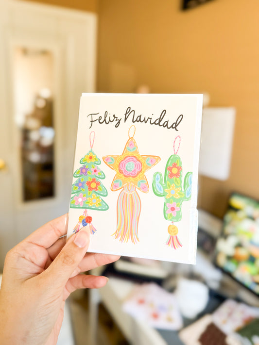 Navidad Ornaments Greeting Card - Spanish Christmas Card