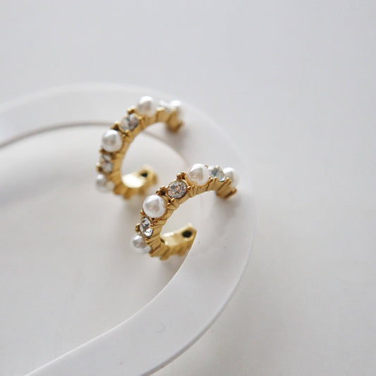 Lani Pearl and CZ Hoops | Lightweight Hoops