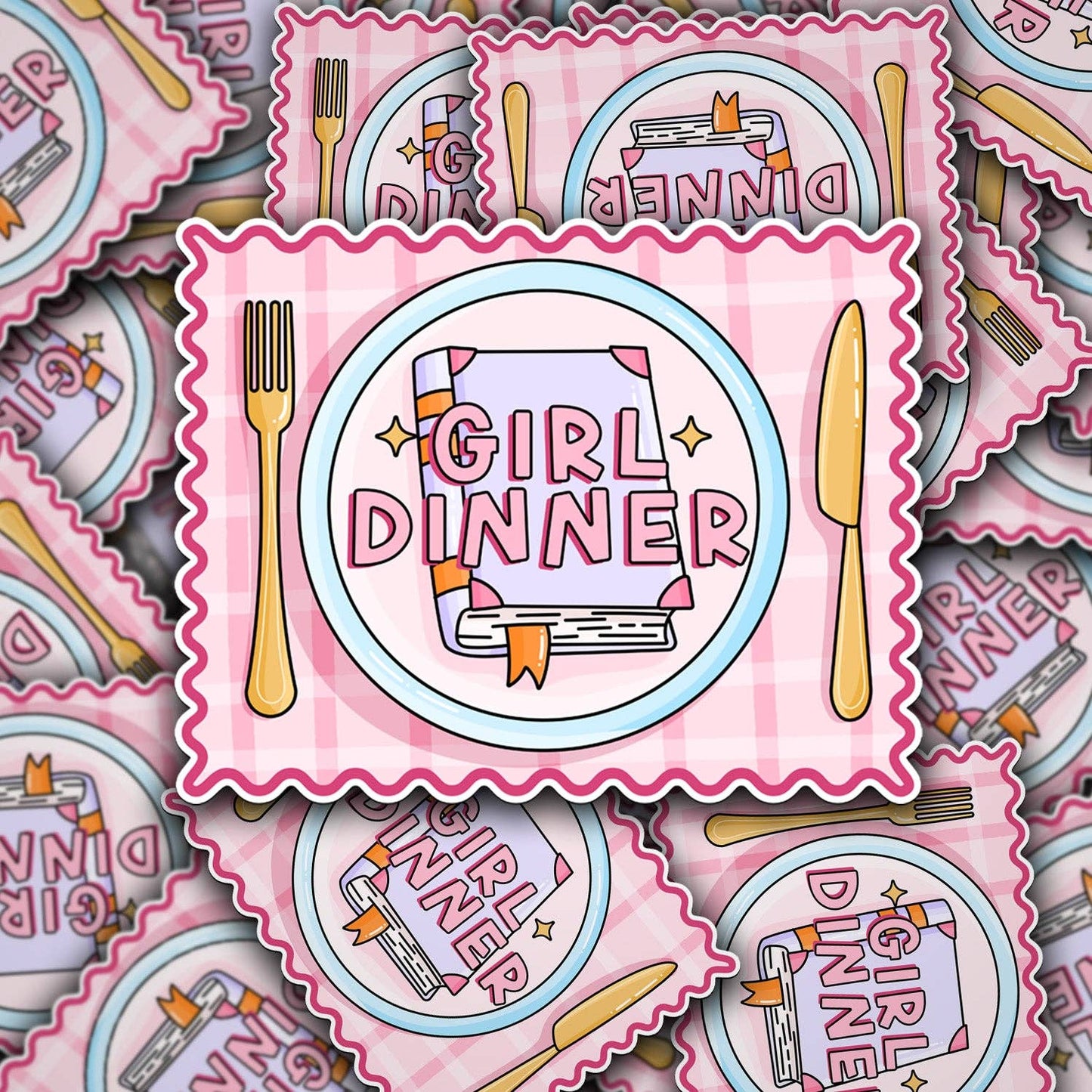 Girl Dinner Sticker