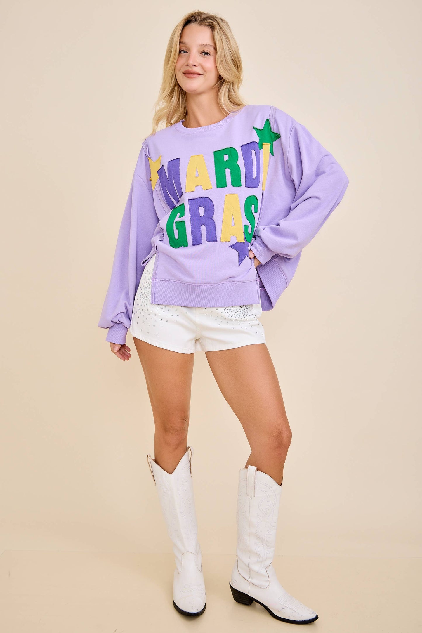 Mardi Gras Star Pullover