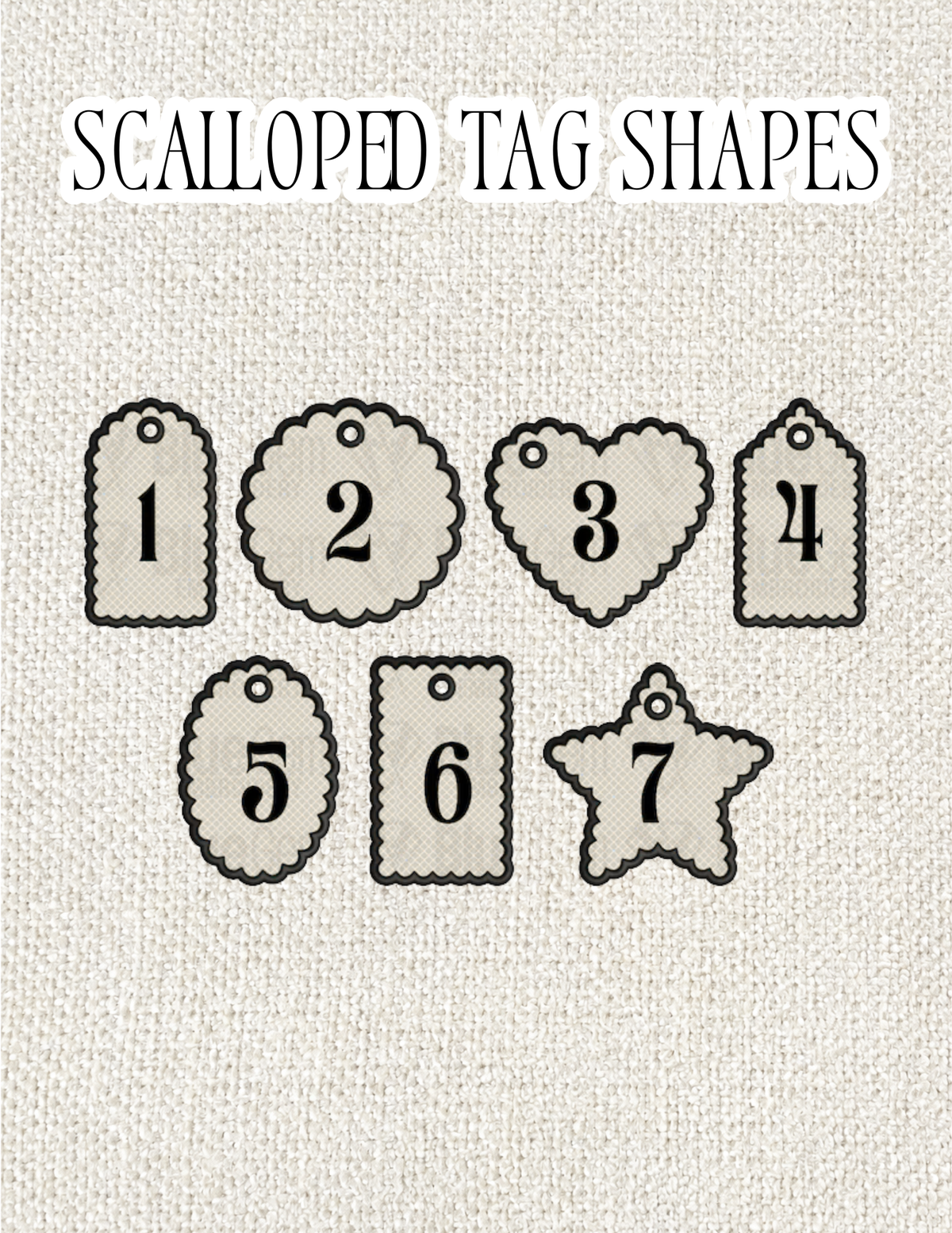 Personalized Scalloped Tags